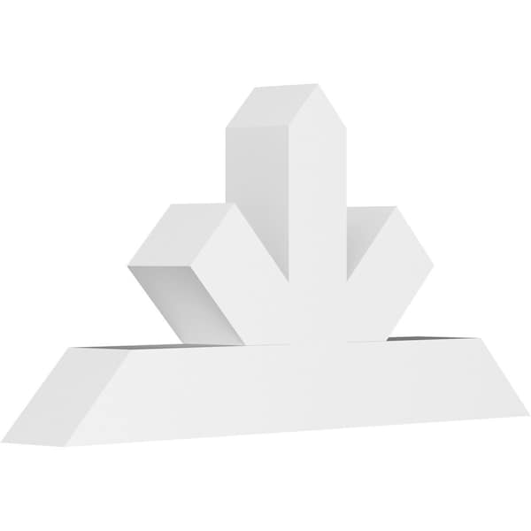 Ekena Millwork Saratoga Architectural Grade PVC Gable Bracket, 48"W x 24"H x 6"D x 6"F, 12/12 Pitch GBP048X24X0606SAR00 - main